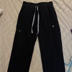 Figs Black Yola High Waisted Skinny Scrub Pants